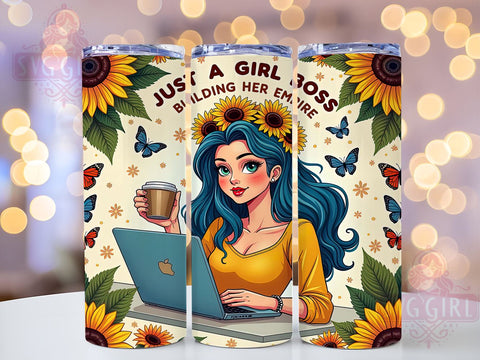 Girl Boss Tumbler, Building Her Empire, 20oz Tumbler Wrap, Sublimation PNG, Boss Lady Design, Empowerment Tumbler, Digital Download Sublimation SvggirlplusArt 