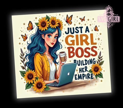Girl Boss Tumbler, Building Her Empire, 20oz Tumbler Wrap, Sublimation PNG, Boss Lady Design, Empowerment Tumbler, Digital Download Sublimation SvggirlplusArt 