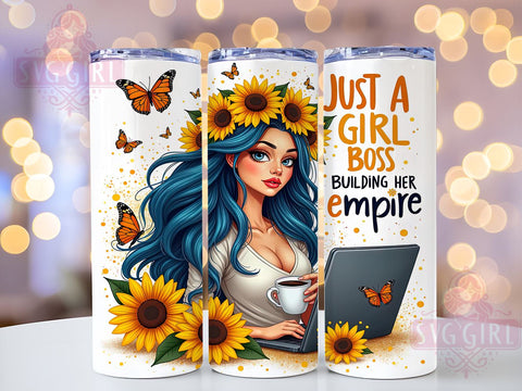 Girl Boss Tumbler, Building Her Empire, 20oz Tumbler Wrap, Sublimation PNG, Boss Lady Design, Empowerment Tumbler, Digital Download Sublimation SvggirlplusArt 