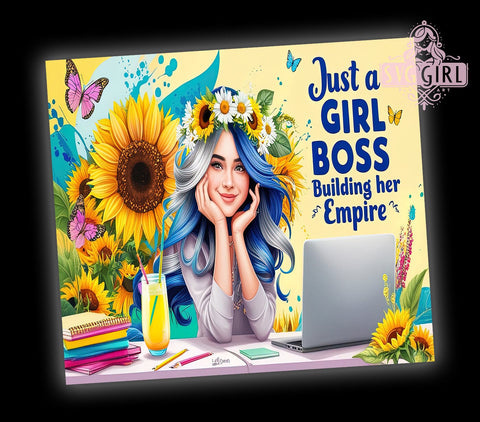 Girl Boss Tumbler, Building Her Empire, 20oz Tumbler Wrap, Sublimation PNG, Boss Lady Design, Empowerment Tumbler, Digital Download Sublimation SvggirlplusArt 