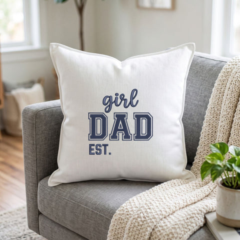Girl Dad Embroidery Design – Varsity Dad EST Typography Father's Day Machine Embroidery File Embroidery/Applique DESIGNS PatternFeed8 