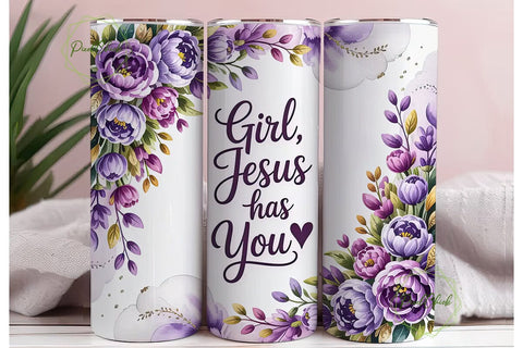 Girl Jesus Has You Tumbler Wrap Sublimation PixelChick 