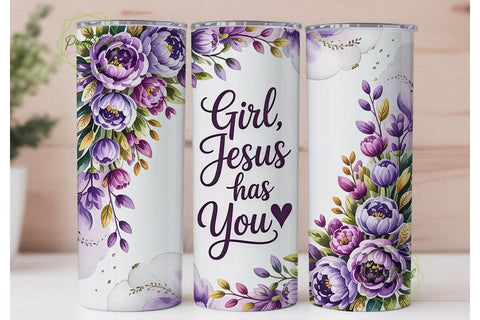 Girl Jesus Has You Tumbler Wrap Sublimation PixelChick 
