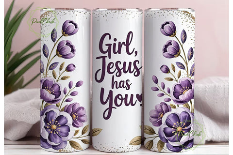 Girl Jesus Has You Tumbler Wrap Sublimation PixelChick 