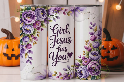 Girl Jesus Has You Tumbler Wrap Sublimation PixelChick 