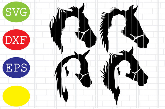 Girl Loves Horses Svg, Woman and Horse Svg, Horse Lover Svg, Horse Head Svg, Jpg, Eps, Dxf Files SVG DigitalSvgFiles 