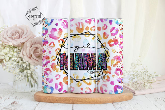 Girl Mama 20 oz Skinny Tumbler Sublimation Design, Instant Digital Download PNG, Mama Tumbler Wrap Sublimation sassyprint 