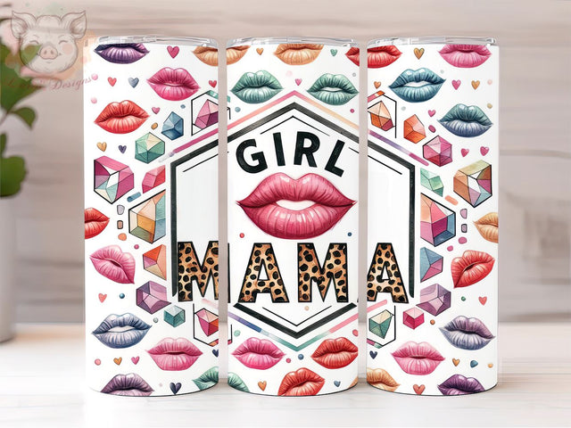 Girl Mama 20oz Tumbler Png, Straight & Tapered Tumbler Png, Mother's Day Tumbler Png, Digital Download PNG Sublimation Lara' s Designs 