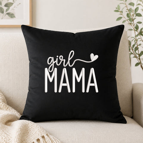 Girl Mama Embroidery Design – Minimalist Mom Typography Heart Machine Embroidery File Embroidery/Applique DESIGNS PatternFeed8 