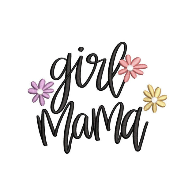 Girl Mama Embroidery Design, Mother Embroidery File, Blessed Mom Design, Mom Life Embroidery Design, 3 sizes, Instant Download Embroidery/Applique DESIGNS Nino Nadaraia 