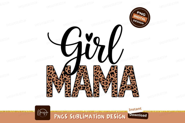 Girl Mama Leopard Print Sublimation Png Sublimation Designangry 