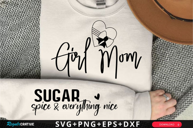 Girl Mom Sleeve SVG Design SVG Regulrcrative 