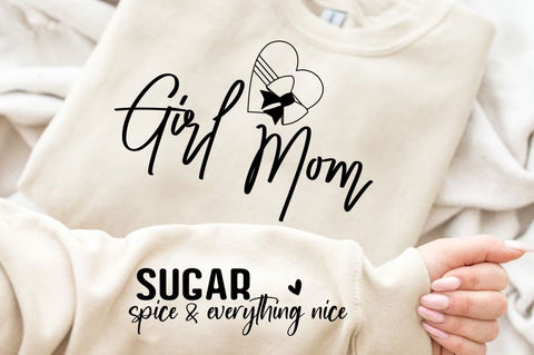 Girl Mom Sleeve SVG Design SVG Regulrcrative 