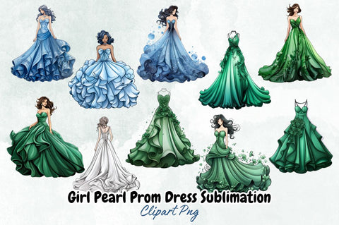 Girl Pearl Prom Dress Sublimation Bundle Sublimation Designangry 