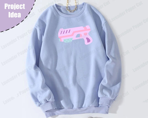 Girl Pink Nerf Gun SVG Cut File for Cricut and Silhouette, Girl toy gun, Kawaii Nerf Gun, Great for Birthday Parties or gift SVG Lavender Paper Cut 