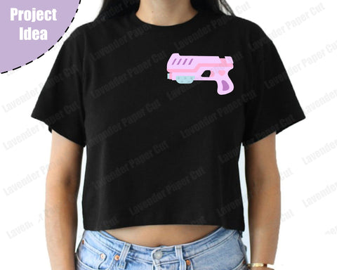 Girl Pink Nerf Gun SVG Cut File for Cricut and Silhouette, Girl toy gun, Kawaii Nerf Gun, Great for Birthday Parties or gift SVG Lavender Paper Cut 