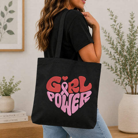 Girl Power Breast Cancer Awareness Embroidery Design – Pink Ribbon Machine Embroidery File, Women Empowerment Design Embroidery/Applique DESIGNS PatternFeed8 
