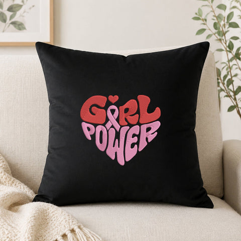 Girl Power Breast Cancer Awareness Embroidery Design – Pink Ribbon Machine Embroidery File, Women Empowerment Design Embroidery/Applique DESIGNS PatternFeed8 