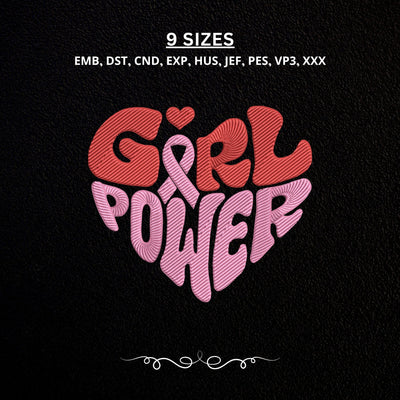 Girl Power Breast Cancer Awareness Embroidery Design – Pink Ribbon Machine Embroidery File, Women Empowerment Design Embroidery/Applique DESIGNS PatternFeed8 