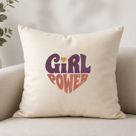 Girl Power Embroidery Design – Retro Feminist Heart Machine Embroidery File, Women Empowerment Girl Mom Shirt Design Embroidery/Applique DESIGNS PatternFeed8 