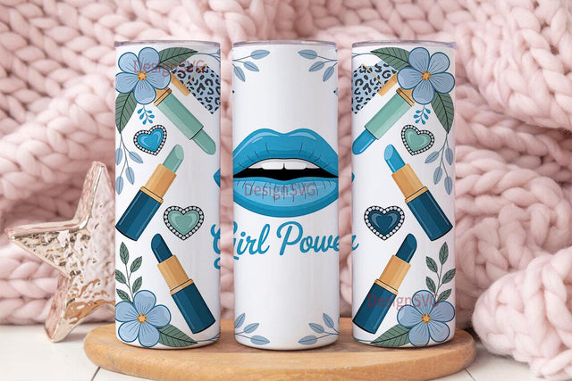 Girl Power Glam 20oz Tumbler Wrap Sublimation DesignSVG 