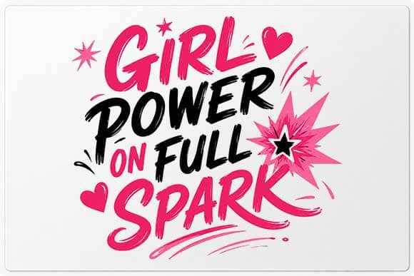 Girl Power PNG | On Full Spark Inspirational Digital Download SVG BillahCrafts 