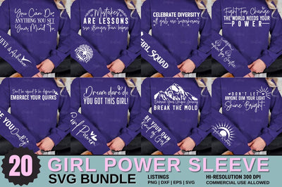Girl Power Sleeve SVG Bundle SVG Designangry 