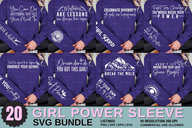 Girl Power Sleeve SVG Bundle SVG Designangry 