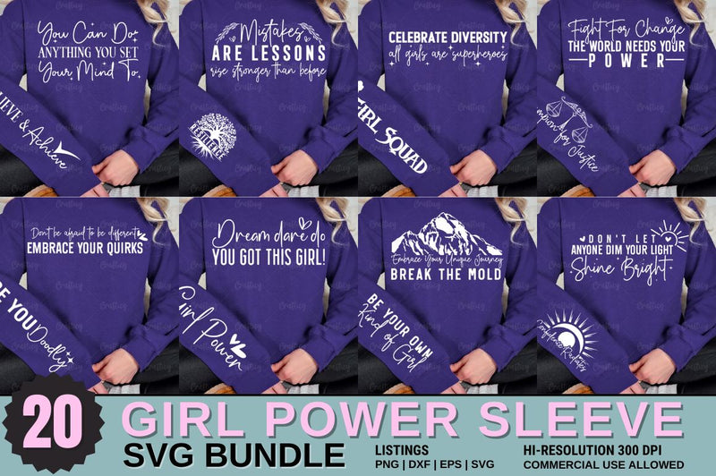 Girl Power Sleeve SVG Bundle SVG Designangry 