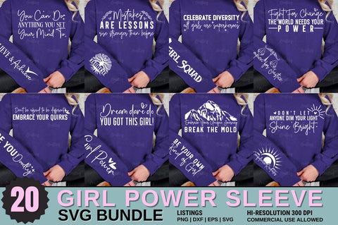 Girl Power Sleeve SVG Bundle SVG Designangry 
