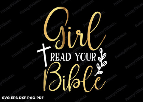 girl read your bible svg SVG designstore 