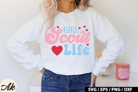 Girl Scout Life Retro Design SVG akazaddesign 