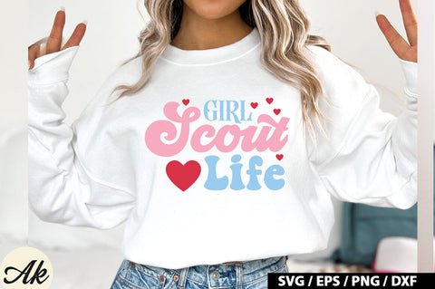 Girl Scout Life Retro Design SVG akazaddesign 