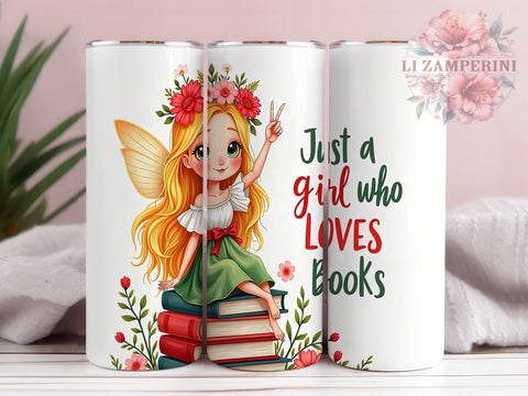 Girl Who Loves Books Tumbler, 20oz Tumbler Design, Book Lover Tumbler, Reading Tumbler PNG, Inspirational Quote Tumbler, Digital Download Tumbler, Literary Gift Tumbler Sublimation Li Zamperini 