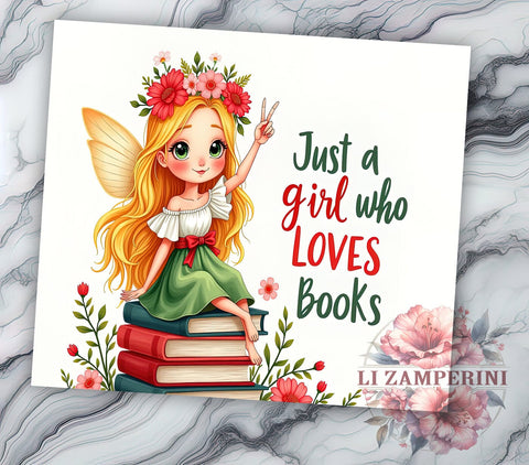 Girl Who Loves Books Tumbler, 20oz Tumbler Design, Book Lover Tumbler, Reading Tumbler PNG, Inspirational Quote Tumbler, Digital Download Tumbler, Literary Gift Tumbler Sublimation Li Zamperini 