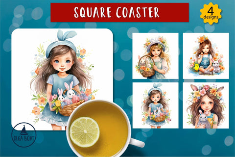 Girl with bunny png | Easter sublimation designs Sublimation Olga Boat Design 