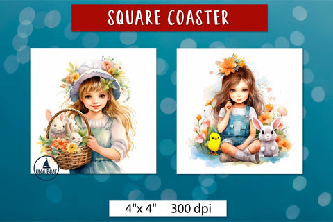 Girl with bunny png | Easter sublimation designs Sublimation Olga Boat Design 