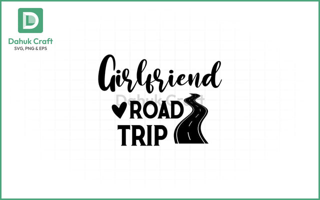 Girlfriend Road Trip SVG – Heart Route SVG PNG & EPS V23 SVG dahukdesign 