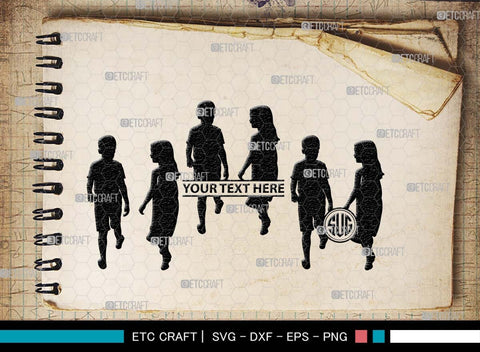 Girls And Boys Monogram, Girls And Boys Silhouette, Girls And Boys SVG, Girls Svg, Boys Svg, Children Svg, Kids Svg, SB00558 SVG ETC Craft 