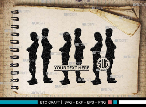 Girls And Boys Monogram, Girls And Boys Silhouette, Girls And Boys SVG, Girls Svg, Boys Svg, Children Svg, Kids Svg, SB00558 SVG ETC Craft 