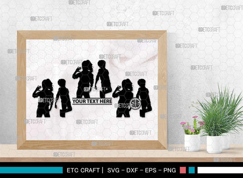 Girls And Boys Monogram, Girls And Boys Silhouette, Girls And Boys SVG, Girls Svg, Boys Svg, Children Svg, Kids Svg, SB00558 SVG ETC Craft 