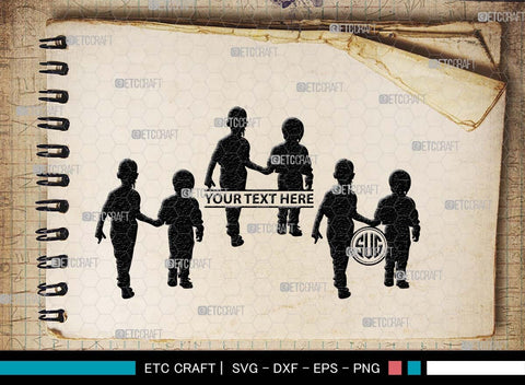 Girls And Boys Monogram, Girls And Boys Silhouette, Girls And Boys SVG, Girls Svg, Boys Svg, Children Svg, Kids Svg, SB00558 SVG ETC Craft 