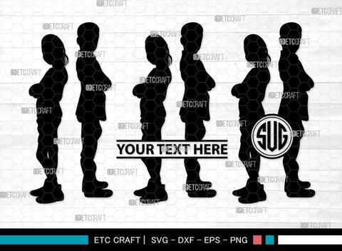 Girls And Boys Monogram, Girls And Boys Silhouette, Girls And Boys SVG, Girls Svg, Boys Svg, Children Svg, Kids Svg, SB00558 SVG ETC Craft 