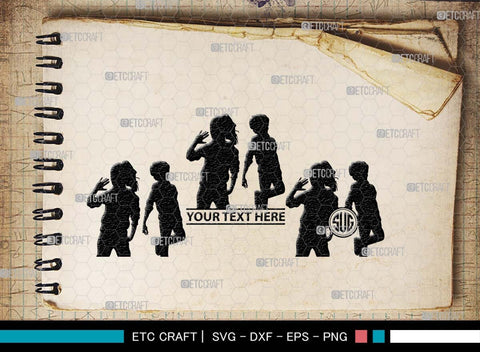 Girls And Boys Monogram, Girls And Boys Silhouette, Girls And Boys SVG, Girls Svg, Boys Svg, Children Svg, Kids Svg, SB00558 SVG ETC Craft 