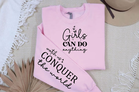 Girls can Do anything Sleeve SVG Design SVG Designangry 