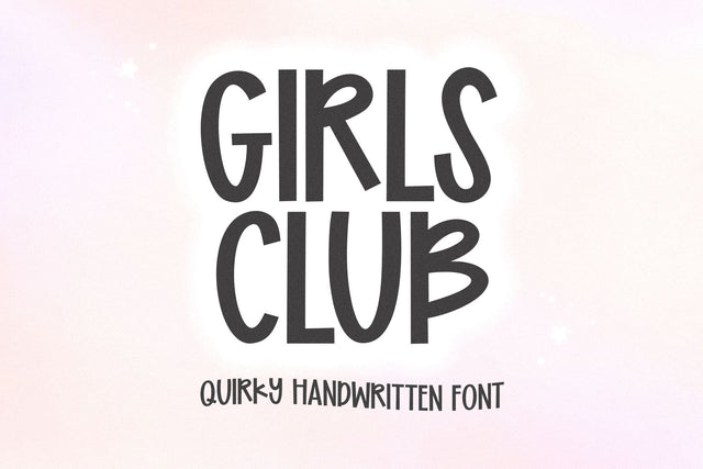 Girls Club - Cute Quirky Font Font KA Designs 