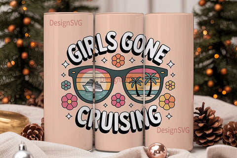 Girls Cruise Tumbler Wrap 20oz Sublimation DesignSVG 