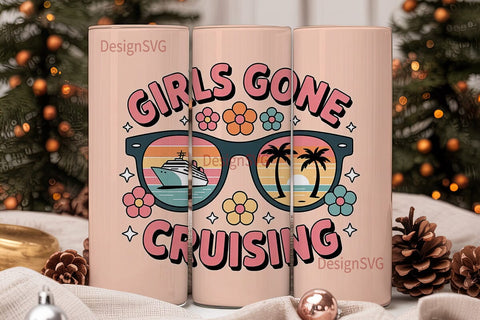 Girls Cruise Tumbler Wrap 20oz Sublimation DesignSVG 