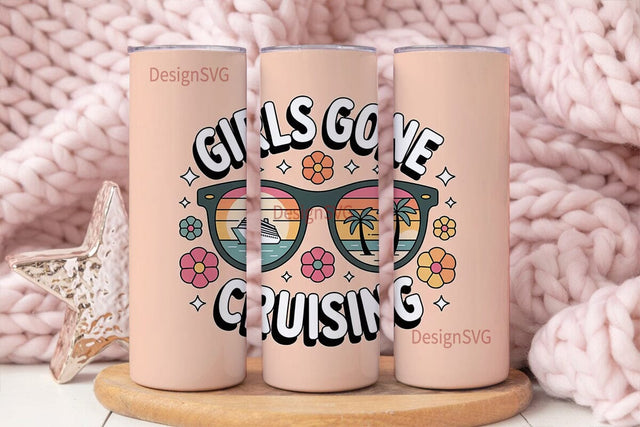 Girls Cruise Tumbler Wrap 20oz Sublimation DesignSVG 