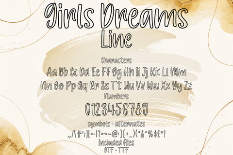 Girls Dreams Font Family, Cute Handwritten Font Bundle Font TonisArtStudio 